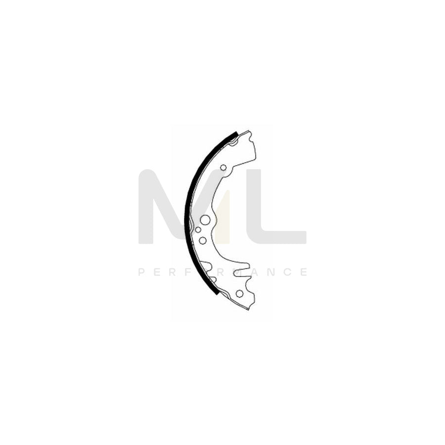 HELLA 8DB 355 002-521 Brake Shoe Set without handbrake lever