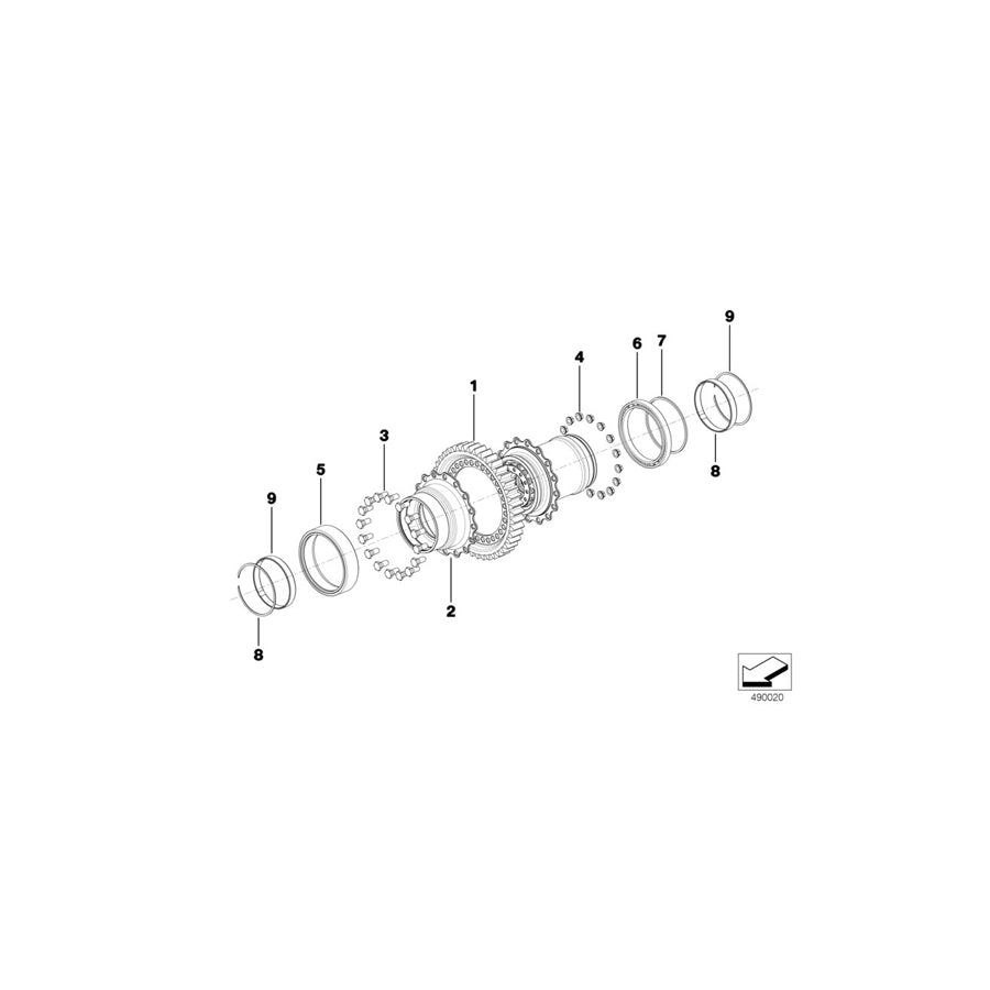 Genuine BMW 23008419559 BMW Lock Ring LH/RH OUT.SHAFT (Inc. & M6 GT3) | ML Performance US Car Parts
