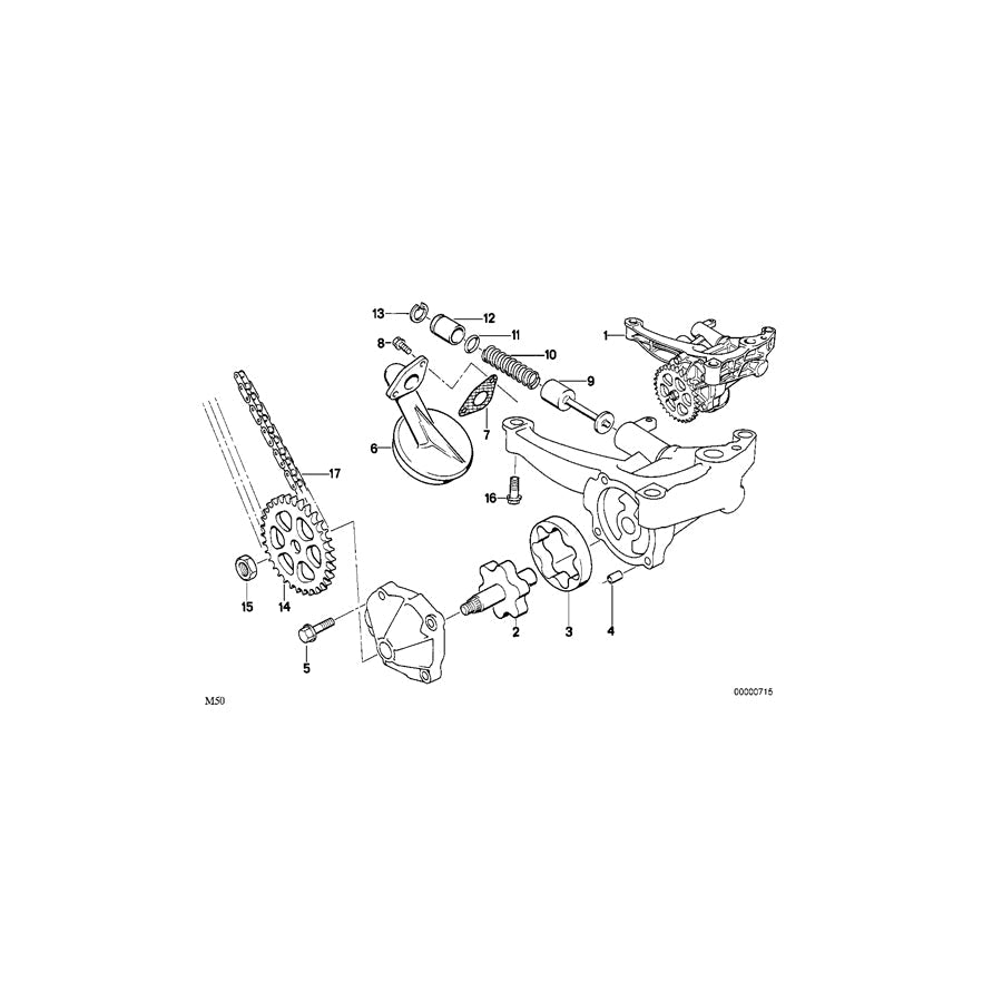 Genuine BMW 11411740852 E38 Oil Pump (Inc. 728i & 728iL) | ML Performance US Car Parts