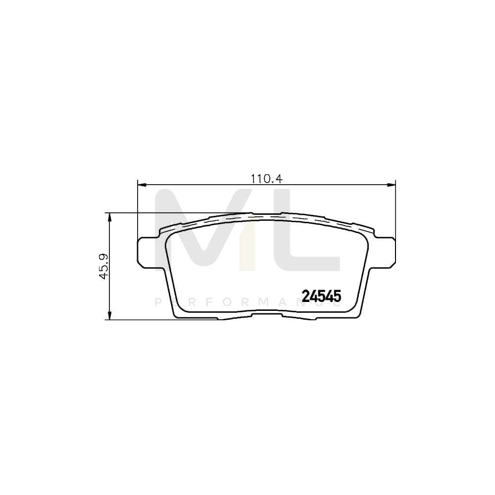 Hella 8DB 355 013-261 Brake Pad Set Not Prepared For Wear Indicator