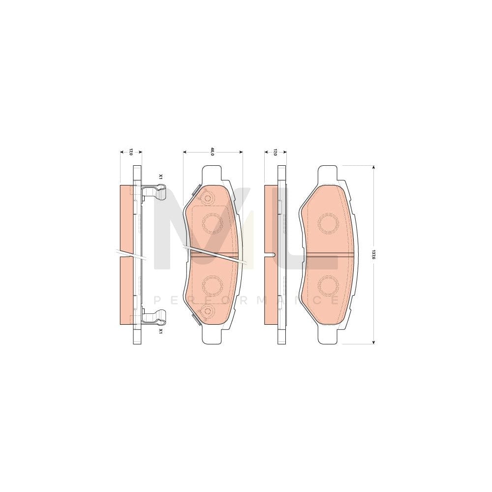 TRW Gdb4602 Brake Pad Set With Acoustic Wear Warning | ML Performance Car Parts