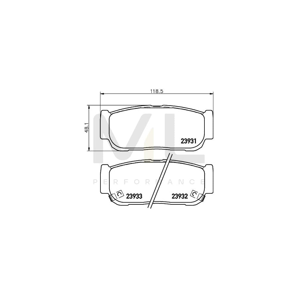 Hella 8DB 355 020-221 Brake Pad Set With Acoustic Wear Warning
