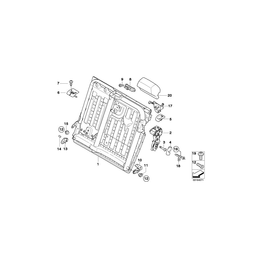 Genuine BMW 52207171507 E70 E72 E71 Catch Rear Left (Inc. X6 50iX, X5 40dX & X6 35dX) | ML Performance US