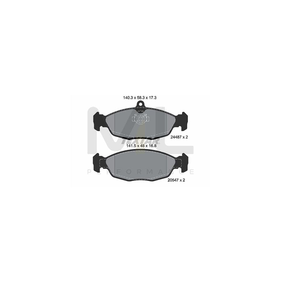 TEXTAR 2448701 Brake pad set prepared for wear indicator | ML Performance Car Parts
