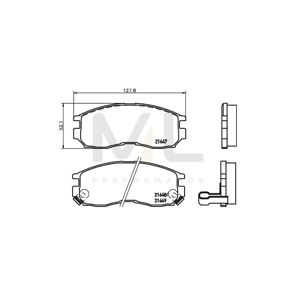 Hella 8DB 355 006-471 Brake Pad Set With Acoustic Wear Warning