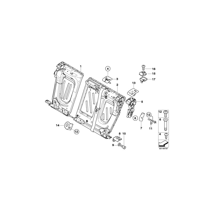 Genuine BMW 52207118820 F26 E91 E87 Catch Rear Right (Inc. X3 35iX, 116i 1.6 & 320d) | ML Performance US