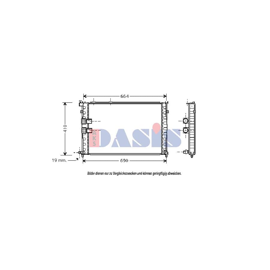 AKS Dasis 060980N Engine Radiator for Citroen Xantia