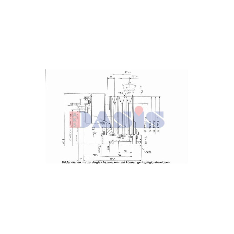 AKS Dasis 851197N AC Compressor Clutch