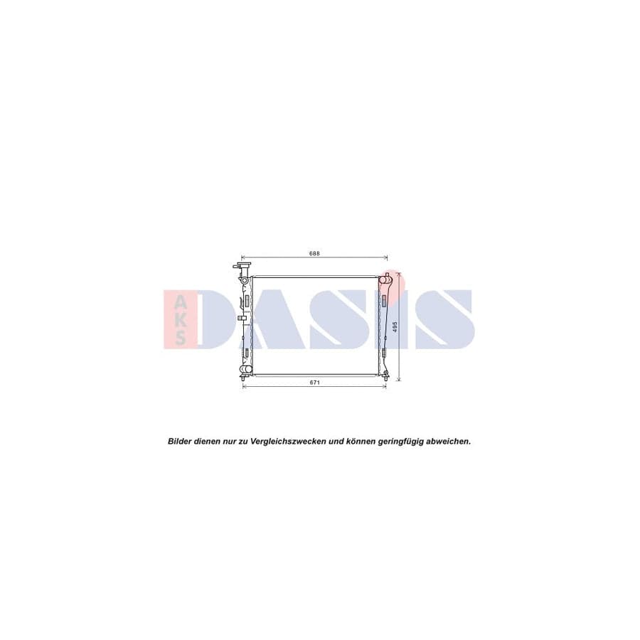 AKS Dasis 510174N Engine Radiator for KIA Cerato Saloon (Td)