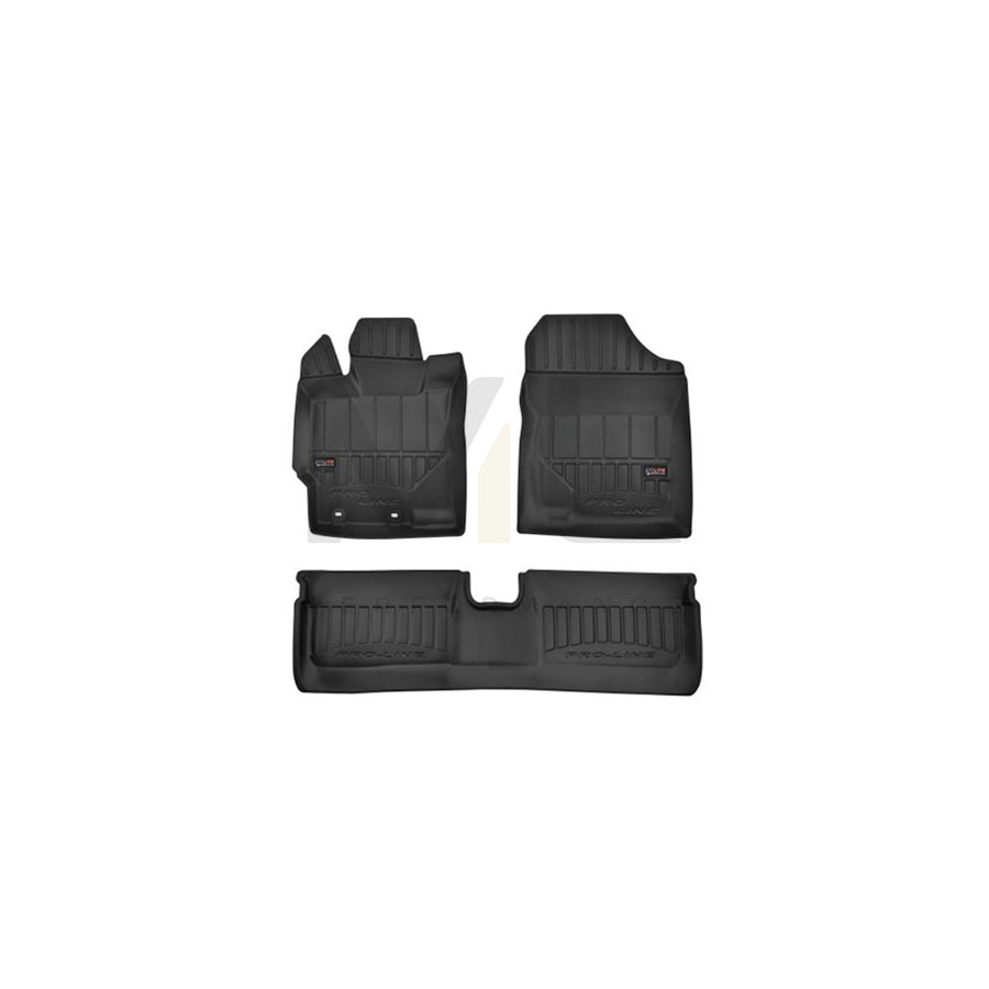 FROGUM Tailored 3D407749 Floor mat set for TOYOTA YARIS Elastomer, Front and Rear, Quantity: 4, Black, (LHD)