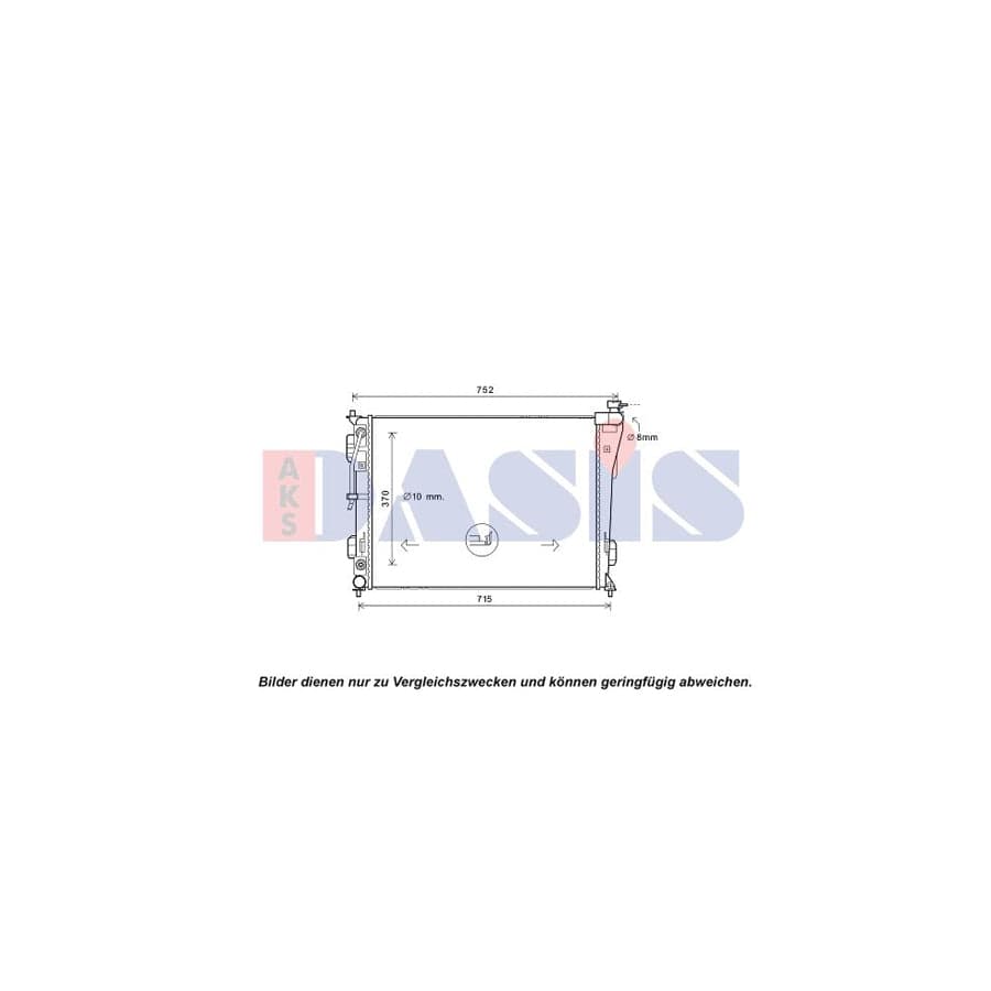 AKS Dasis 510179N Engine Radiator for KIA Optima / K5 (Tf)