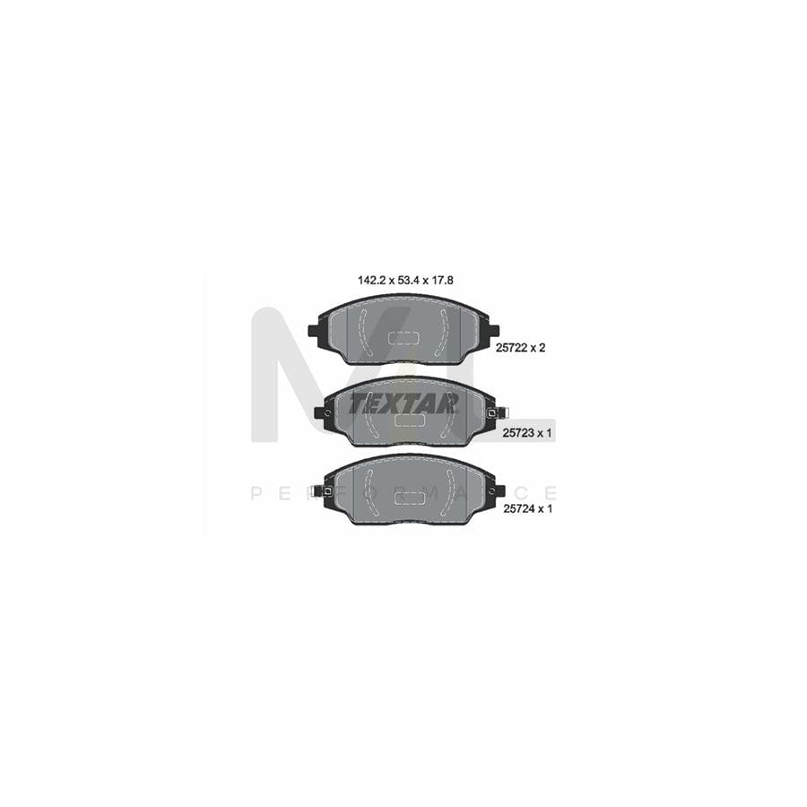 TEXTAR 2572201 Brake pad set with acoustic wear warning | ML Performance Car Parts