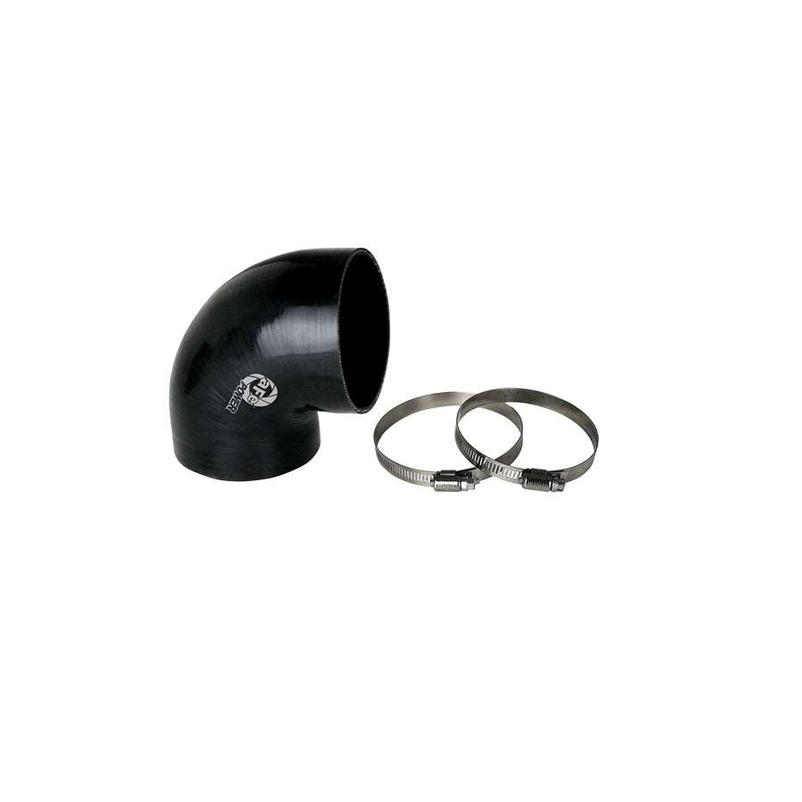 aFe 59-00121 (3-3/4 IN ID to 3-1/2 IN ID x 90 Deg.) Elbow Reducing Coupler - Black Replacement Coupling Kit | ML Performance US Car Parts