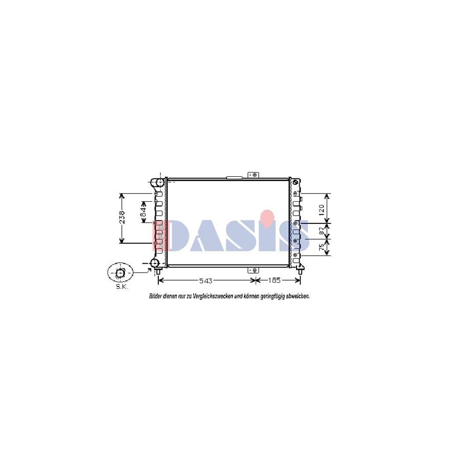 AKS Dasis 011060N Engine Radiator for Alfa Romeo 166 (936)