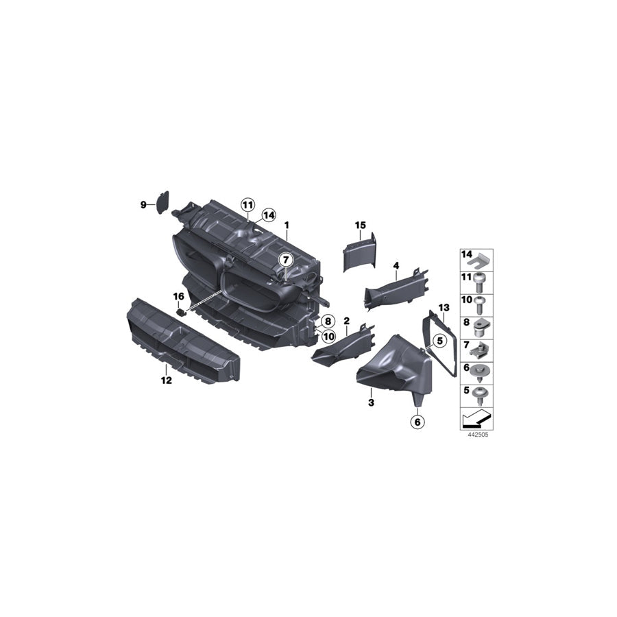 Genuine BMW 51747984644 F02 F01 F06 Exhaust Grill Right ALPINA (Inc. ALPINA B6, ALPINA B7 & ALPINA B7LX) | ML Performance US Car Parts