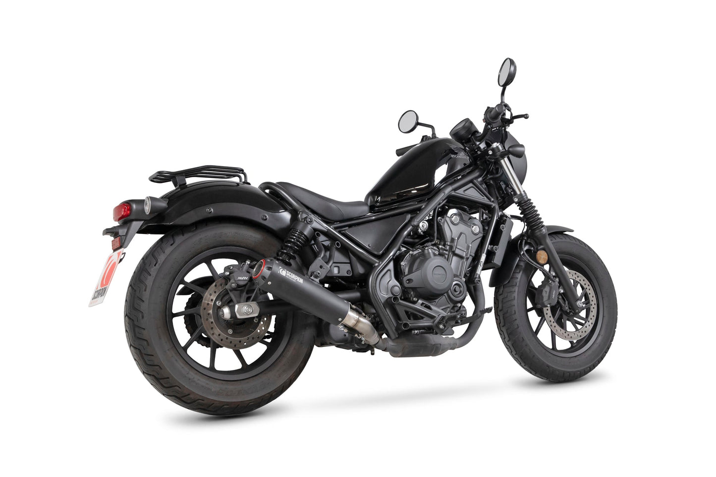Scorpion PHA197BCER Honda CMX500 (Rebel) Red Power Slip-On - Black Ceramic Coated Sleeve | ML Performance US US