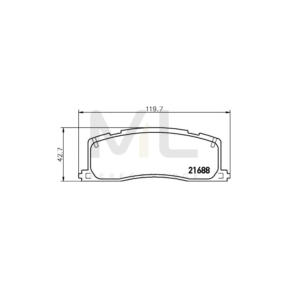 Hella 8DB 355 016-391 Brake Pad Set Not Prepared For Wear Indicator