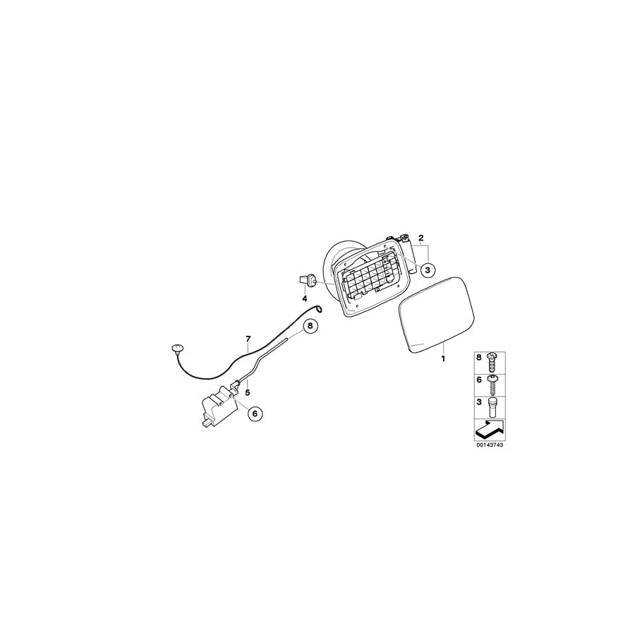 Genuine BMW 67117198885 E82 E88 Filler Flap Actuator (Inc. M Coupé, 125i & 128i) | ML Performance UK Car Parts