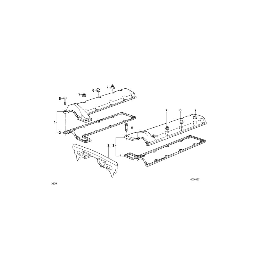 Genuine BMW 11121725808 E32 E31 Rocker Box Cover Right (Inc. 850CSi, 750iL & 750i) | ML Performance US Car Parts