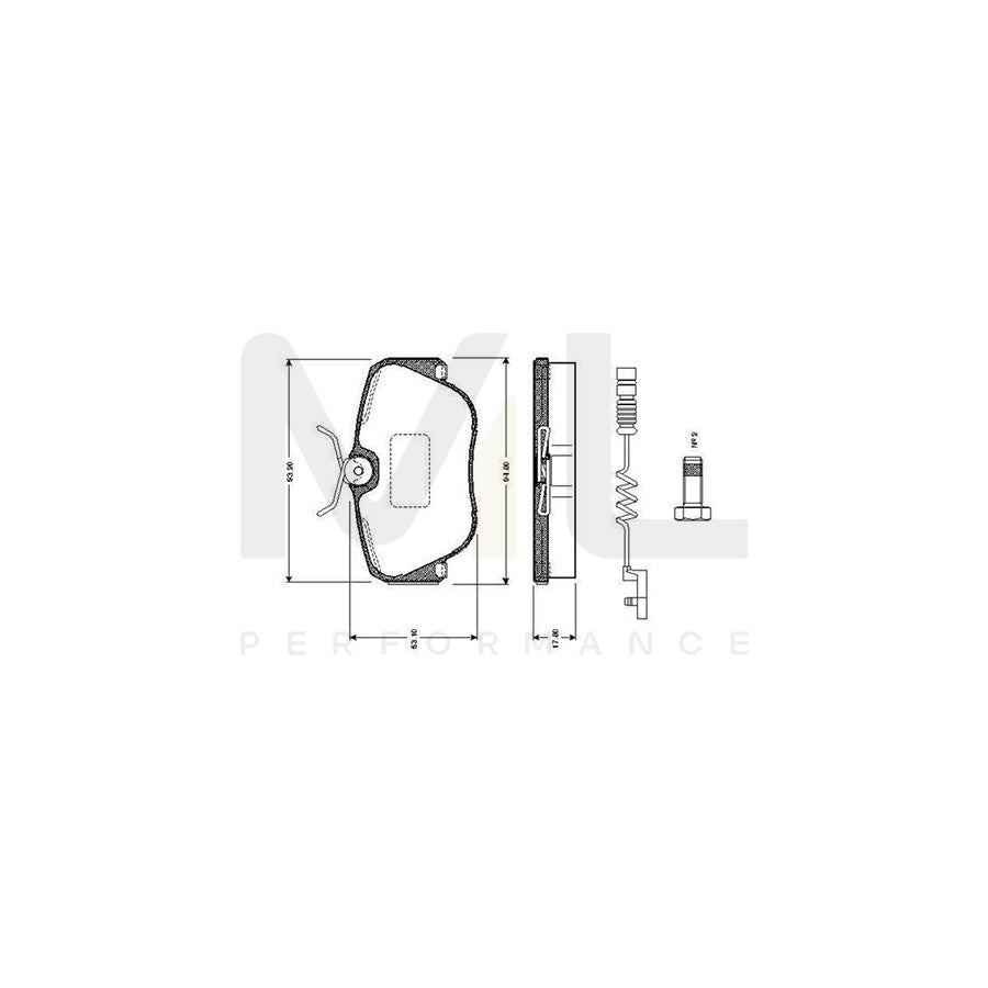 Bosch 0986Tb2015 Brake Pad Set Suitable For Mercedes-Benz 190 (W201) Excl. Wear Warning Contact, With Bolts, With Accessories | ML Performance Car Parts
