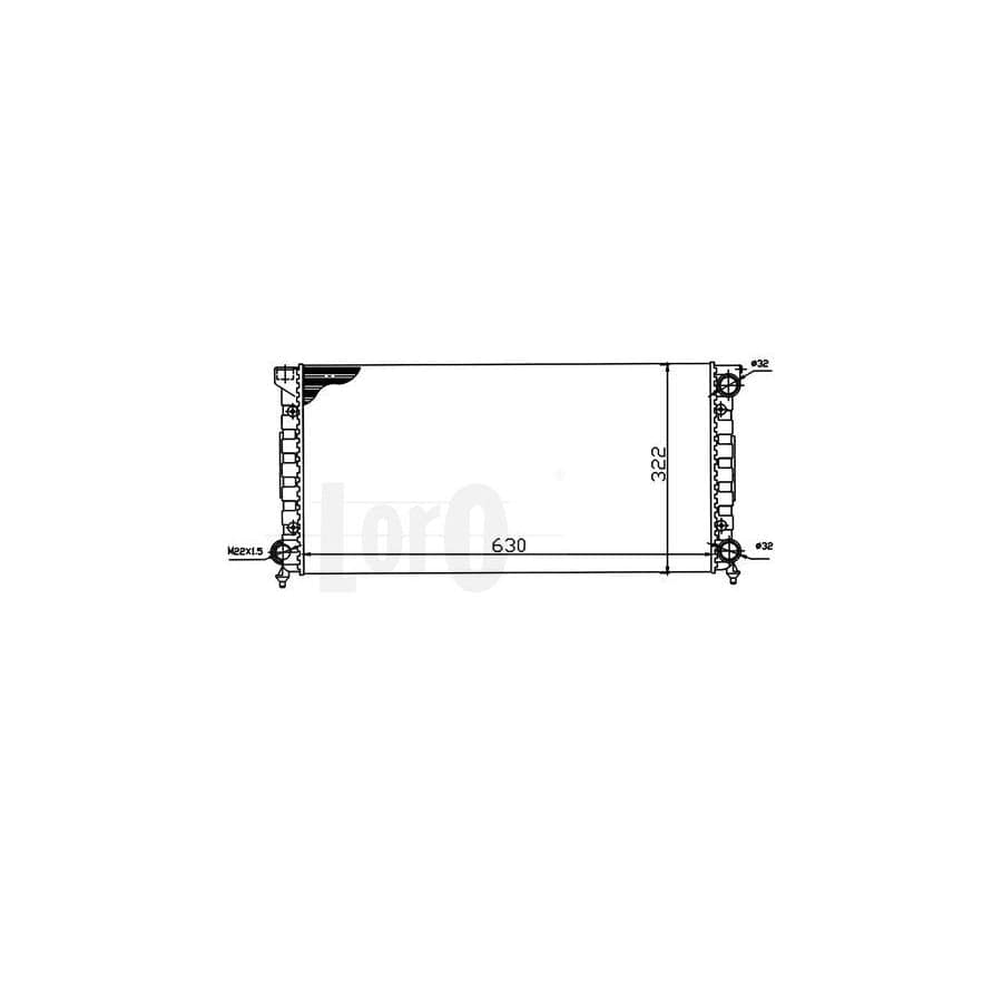Abakus 0530170024 Engine Radiator for VW Passat