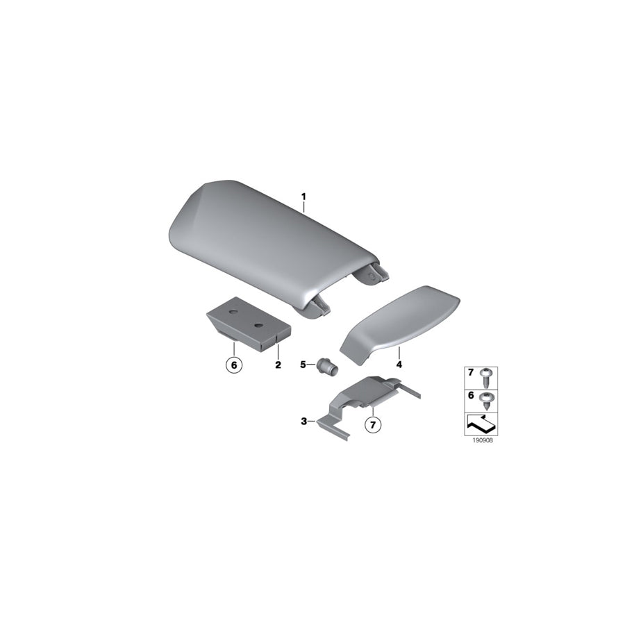 Genuine BMW 51169181210 E89 Center Arm Rest, Leather SCHWARZ (Inc. Z4) | ML Performance US Car Parts