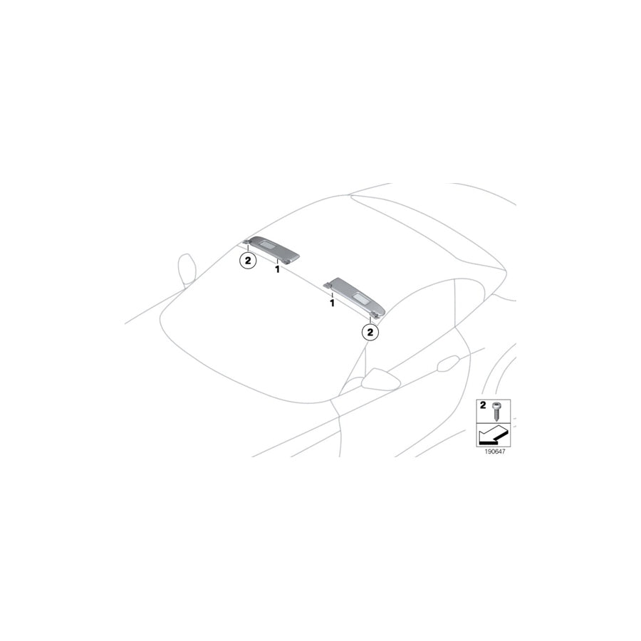 Genuine BMW 51169167251 E89 Left Sun Visor SCHWARZ (Inc. Z4) | ML Performance US Car Parts