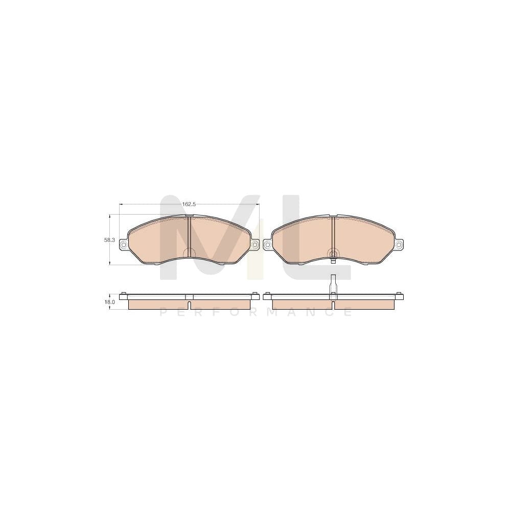 TRW Gdb3564 Brake Pad Set For Tata (Telco) Aria Off-Road With Acoustic Wear Warning | ML Performance Car Parts