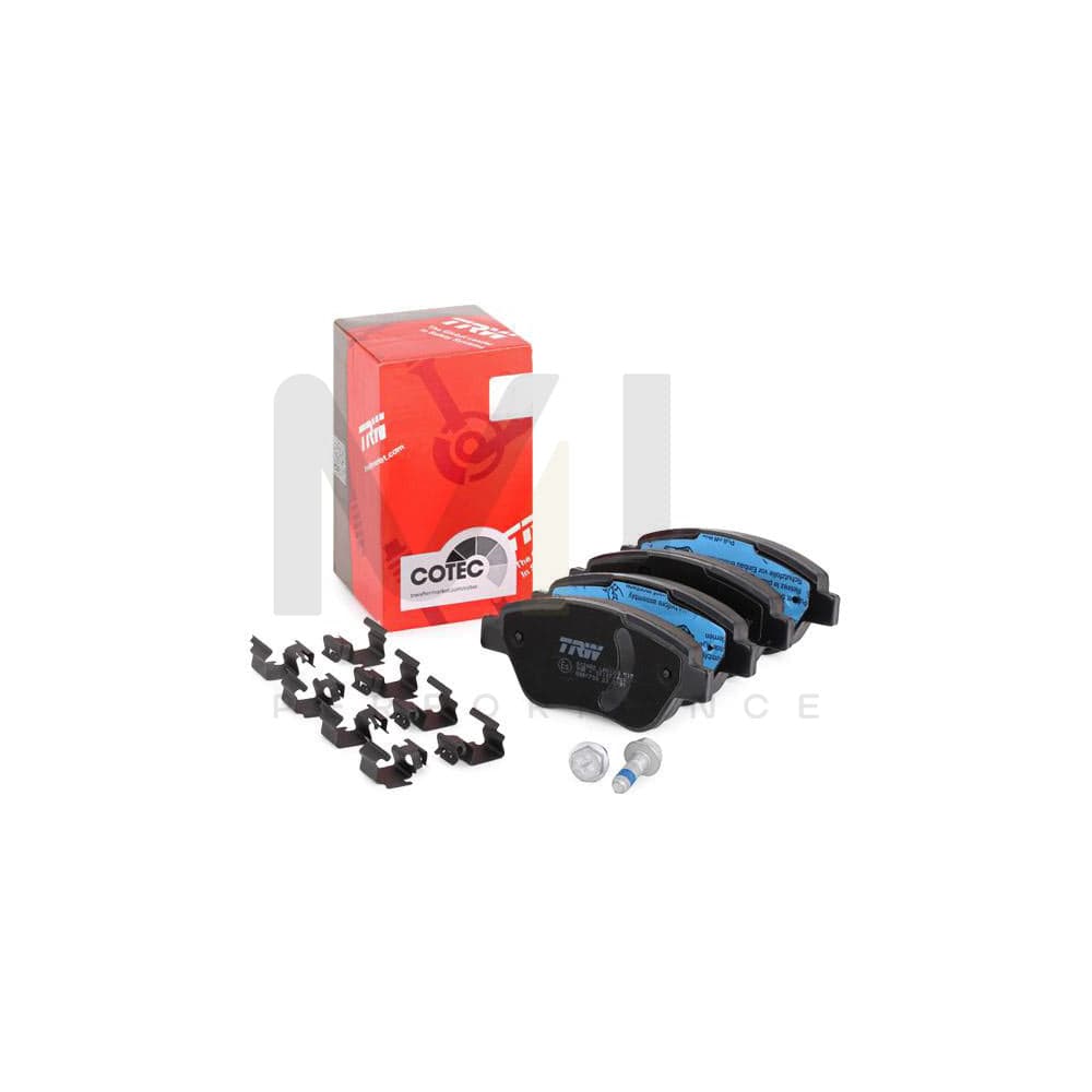 TRW Cotec Gdb1700 Brake Pad Set With Acoustic Wear Warning, With Brake Caliper Screws, With Accessories | ML Performance Car Parts