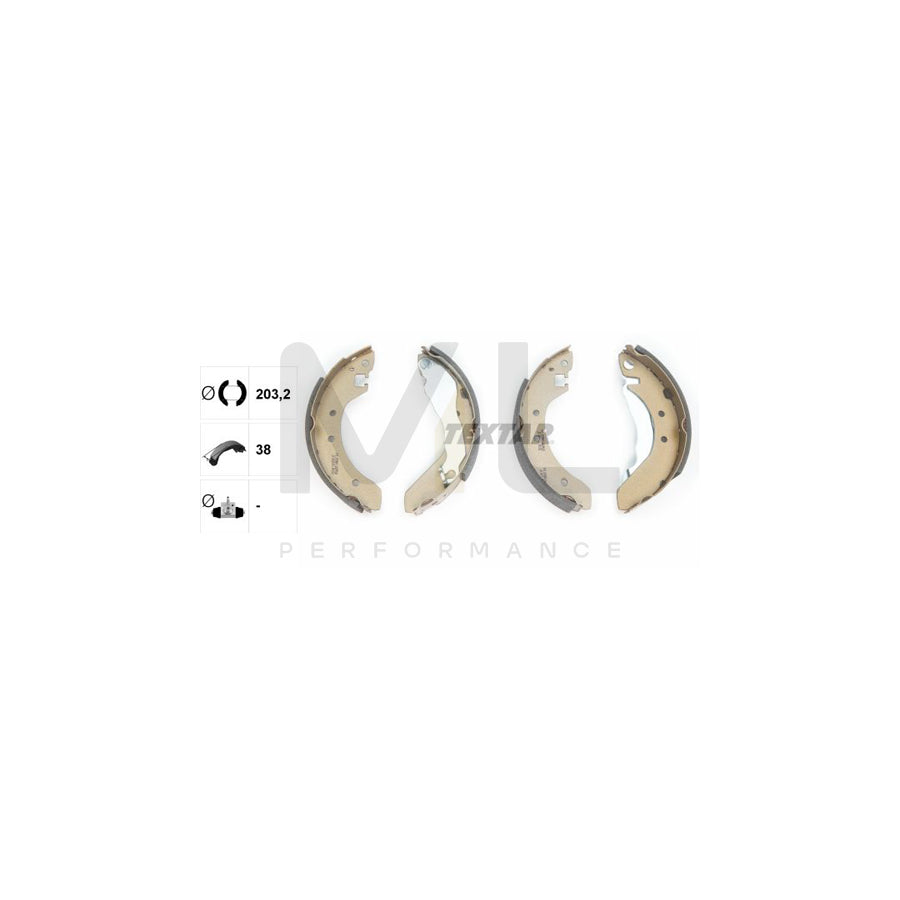TEXTAR 91038700 Brake Shoe Set with handbrake lever | ML Performance Car Parts