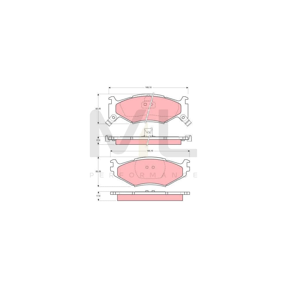 TRW Gdb1157 Brake Pad Set With Acoustic Wear Warning | ML Performance Car Parts