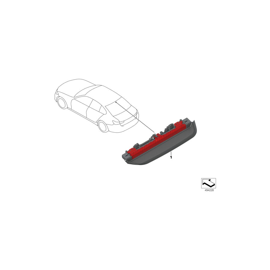Genuine BMW 63257420460 G20 Third Stoplamp (Inc. M340iX, M340i & 330i) | ML Performance US Car Parts