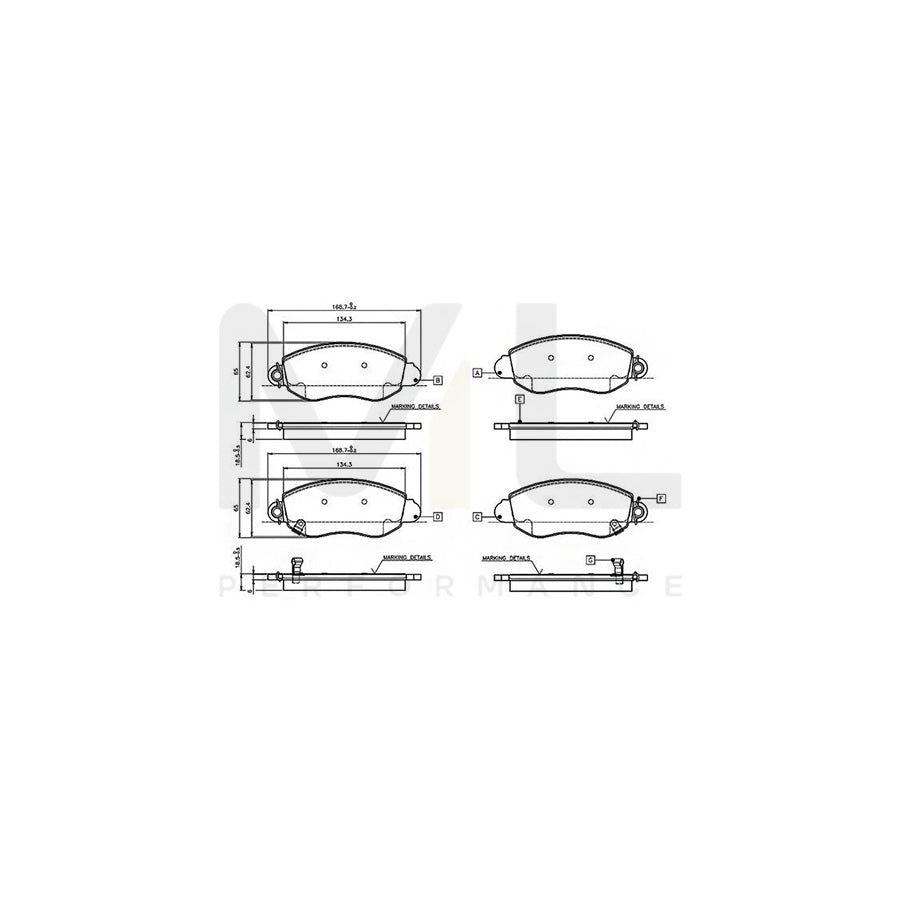 Bosch 0986Tb2049 Brake Pad Set For Ford Transit Excl. Wear Warning Contact, With Accessories | ML Performance Car Parts