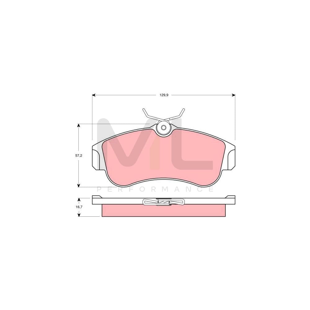 TRW Gdb3271 Brake Pad Set Not Prepared For Wear Indicator | ML Performance Car Parts