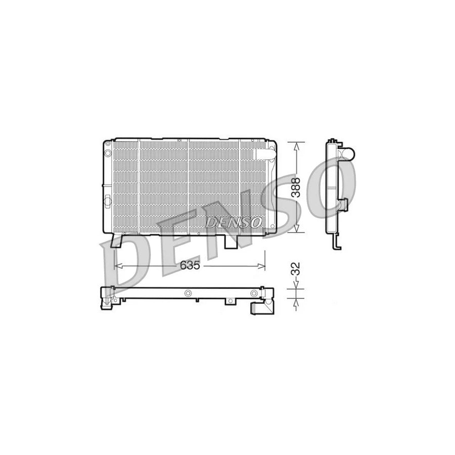 DENSO DRM21075 Engine Radiator for Peugeot 505