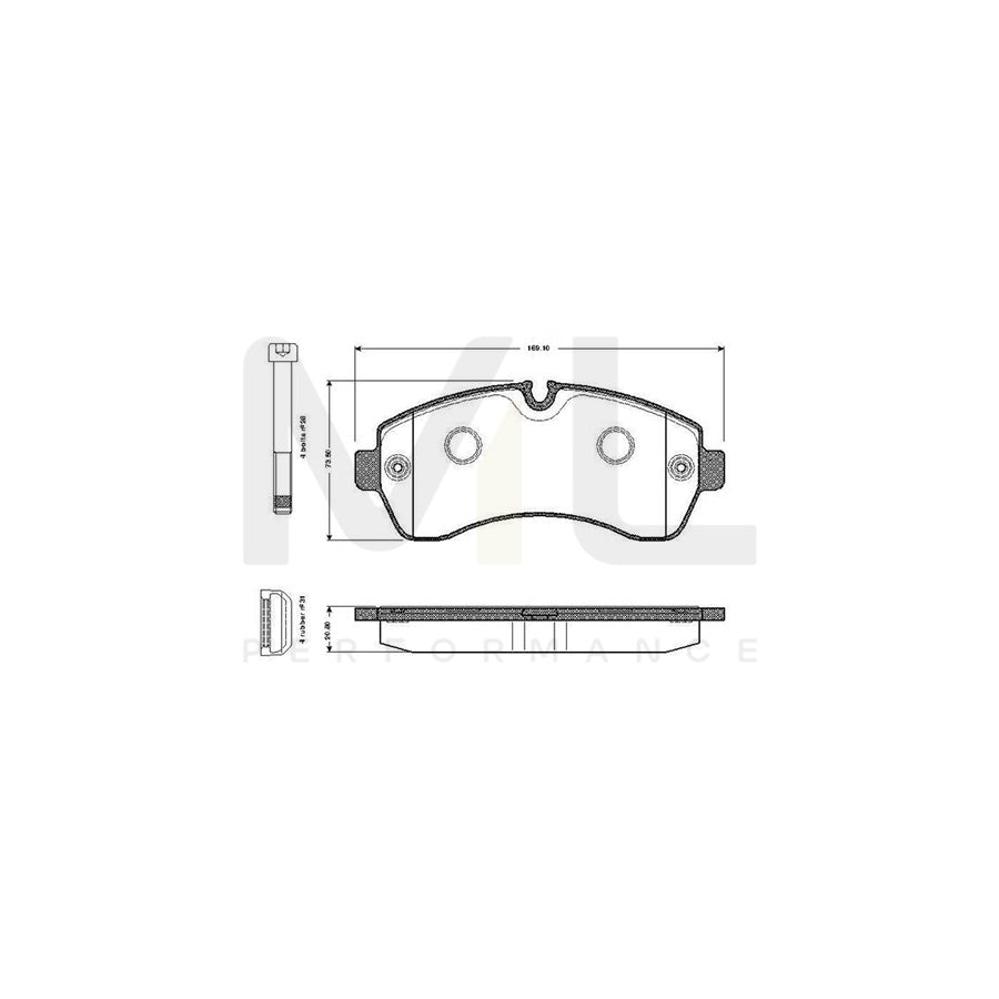 Bosch 0986Tb2946 Brake Pad Set Excl. Wear Warning Contact, With Bolts, With Accessories | ML Performance Car Parts