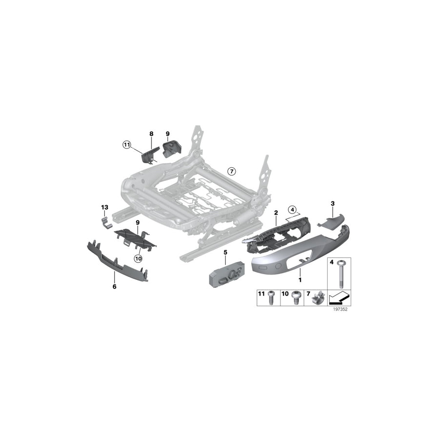 Genuine BMW 52107217177 E89 Trim, Seat Outer Left SCHWARZ (Inc. Z4 20i, Z4 35is & Z4 30i) | ML Performance US Car Parts