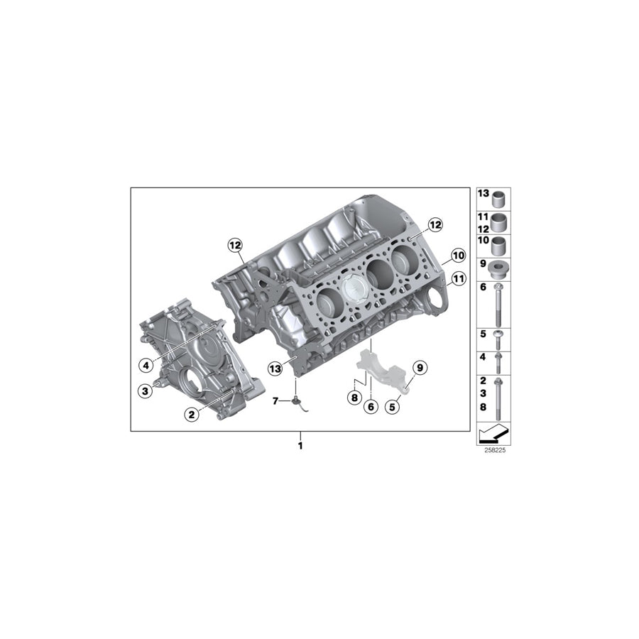 Genuine BMW 11112351268 F13 F12 Engine Block With Piston (Inc. M5 & M6) | ML Performance US Car Parts