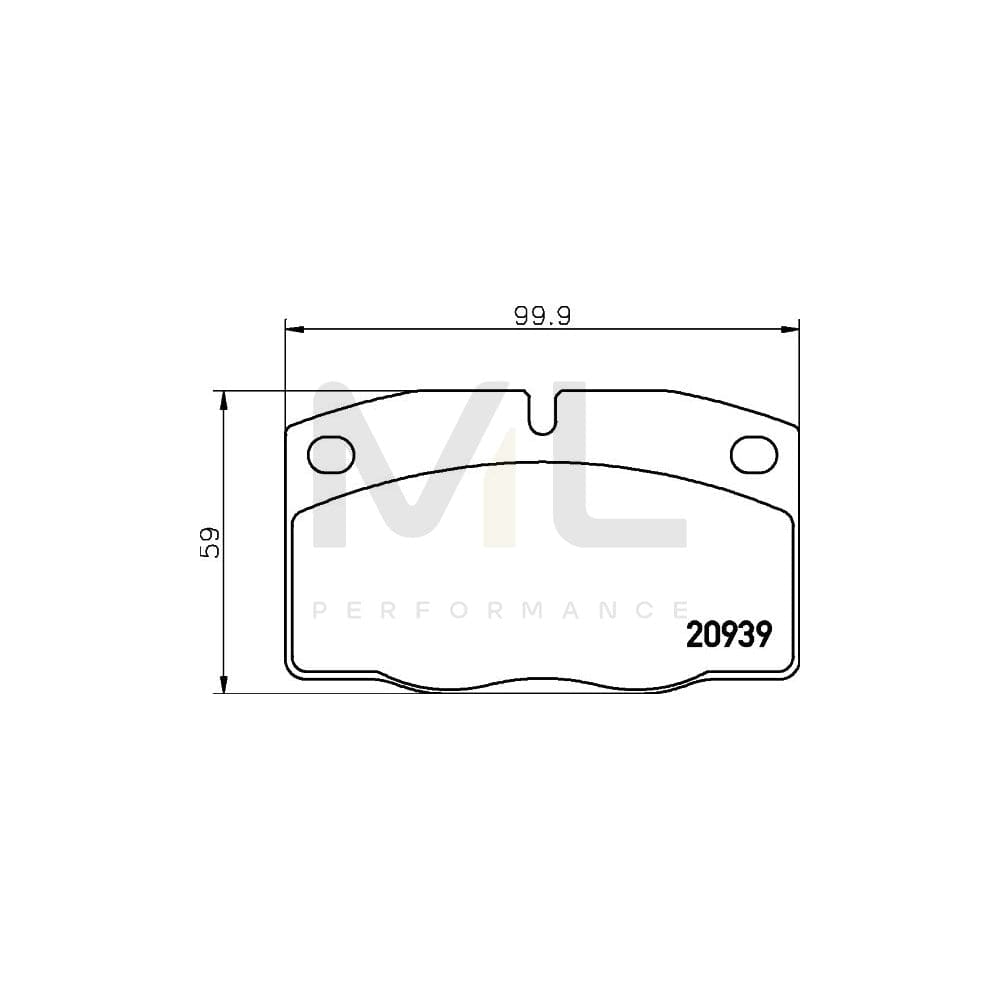 Hella 8DB 355 007-251 Brake Pad Set Not Prepared For Wear Indicator