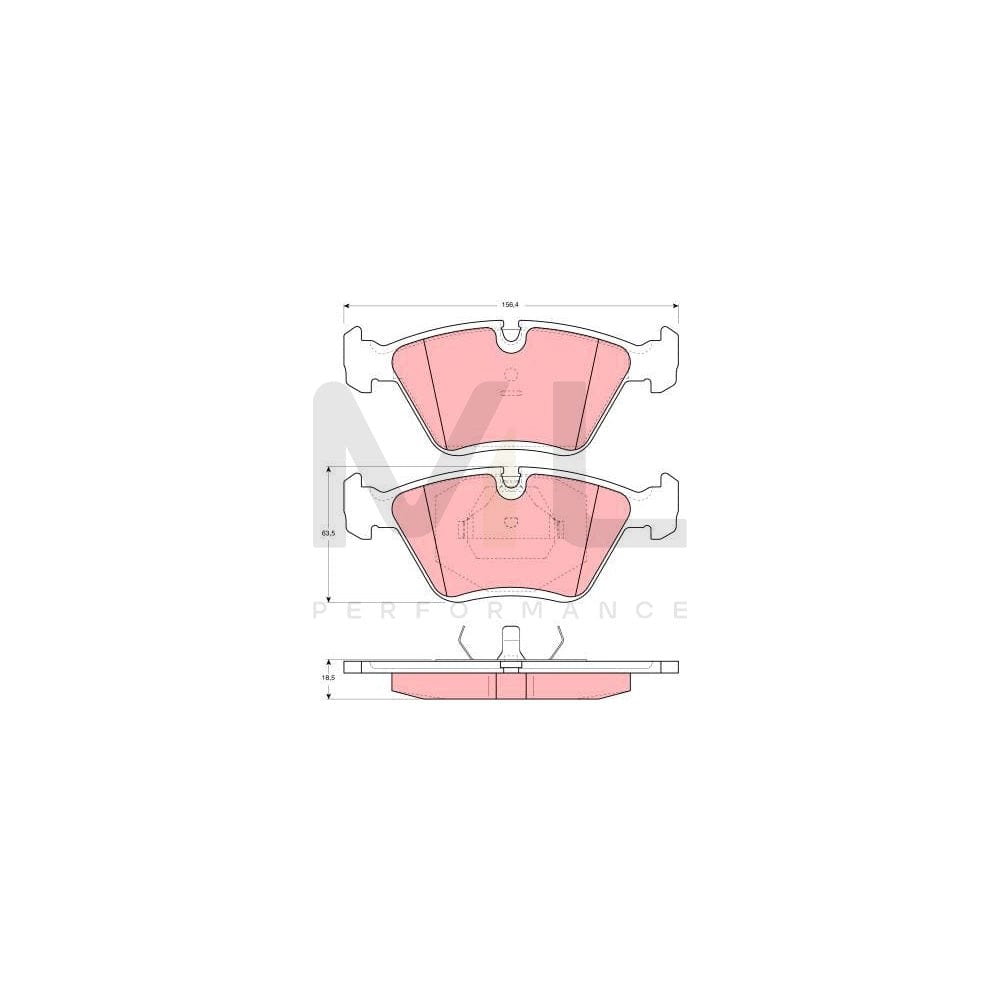TRW Gdb1355 Brake Pad Set Prepared For Wear Indicator | ML Performance Car Parts