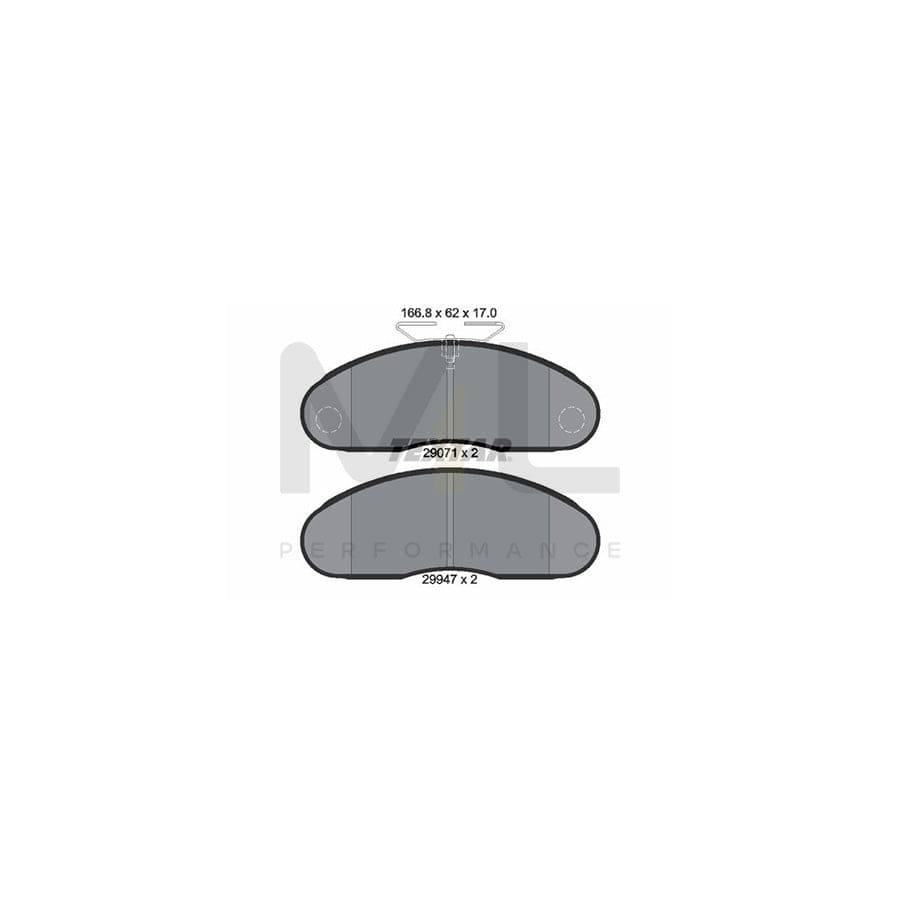 TEXTAR 2907102 Brake pad set not prepared for wear indicator | ML Performance Car Parts