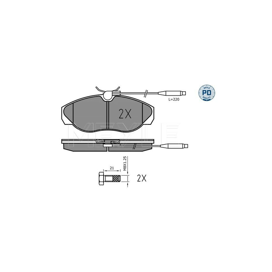 Meyle 025 217 9719/Pd Brake Pad Set