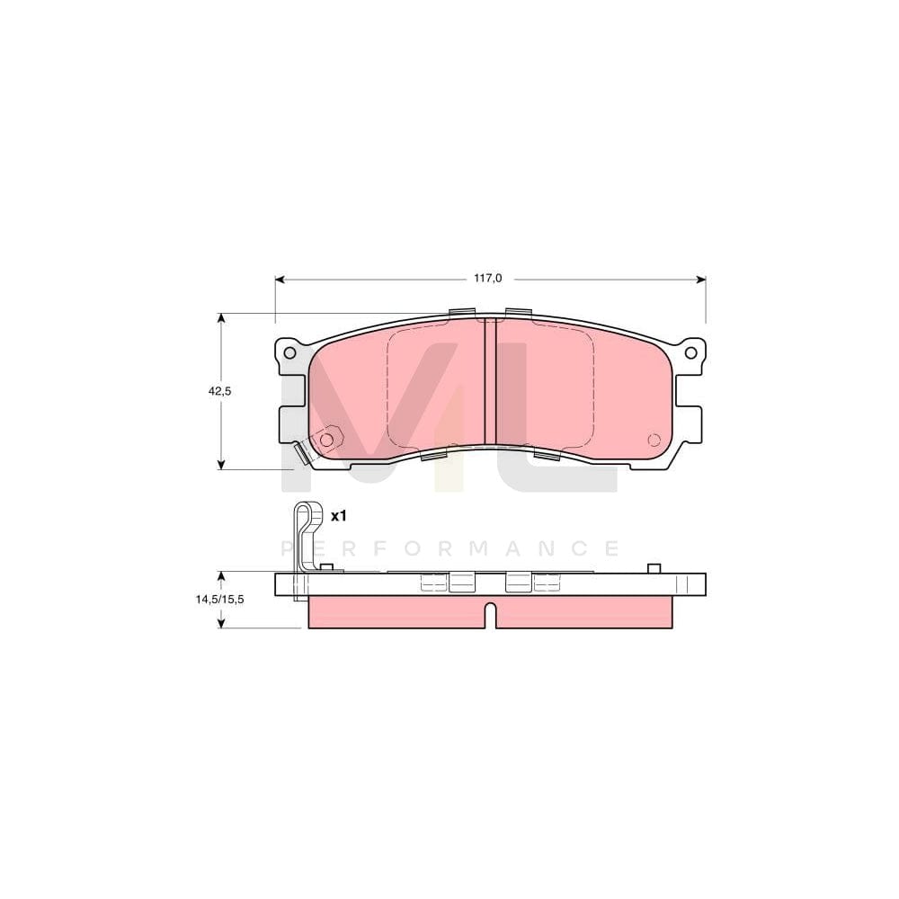 TRW Gdb3179 Brake Pad Set With Acoustic Wear Warning | ML Performance Car Parts