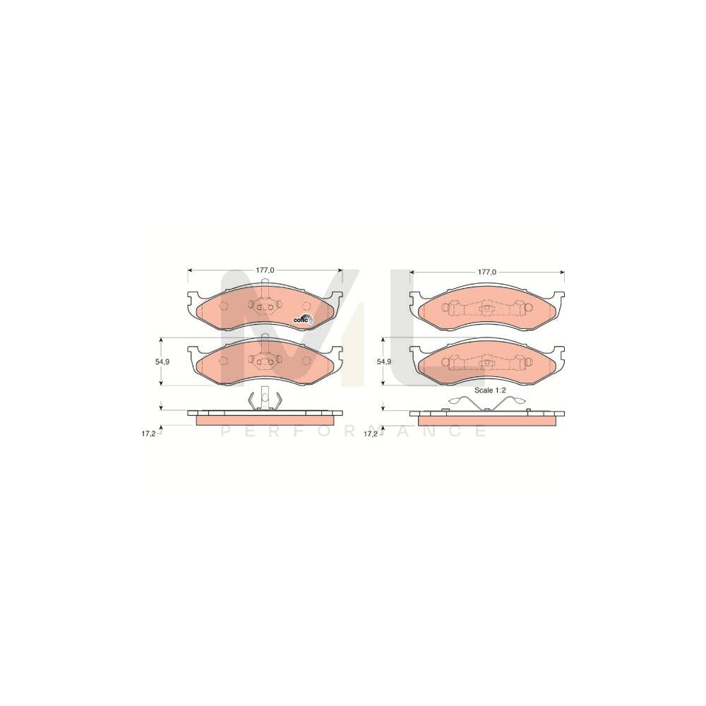 TRW Cotec Gdb1153 Brake Pad Set Not Prepared For Wear Indicator | ML Performance Car Parts