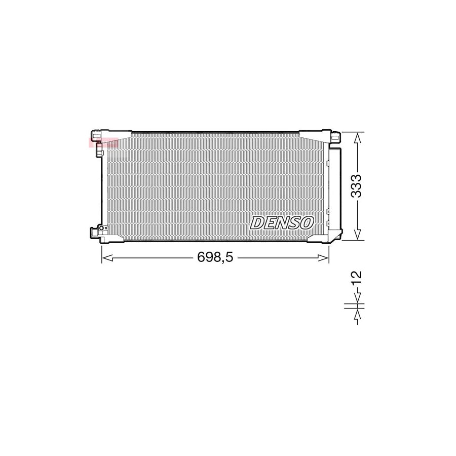 DENSO DCN50115 Air Conditioning Condenser for Toyota Auris