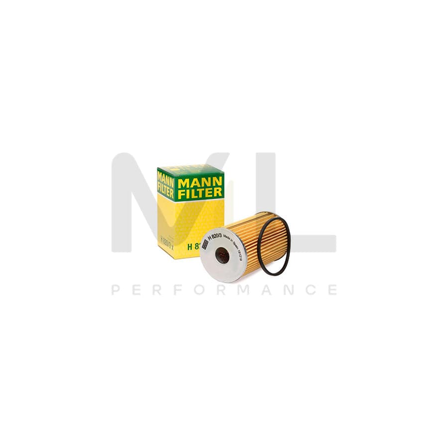 MANN-FILTER H 820/3 x Oil Filter with seal, Filter Insert