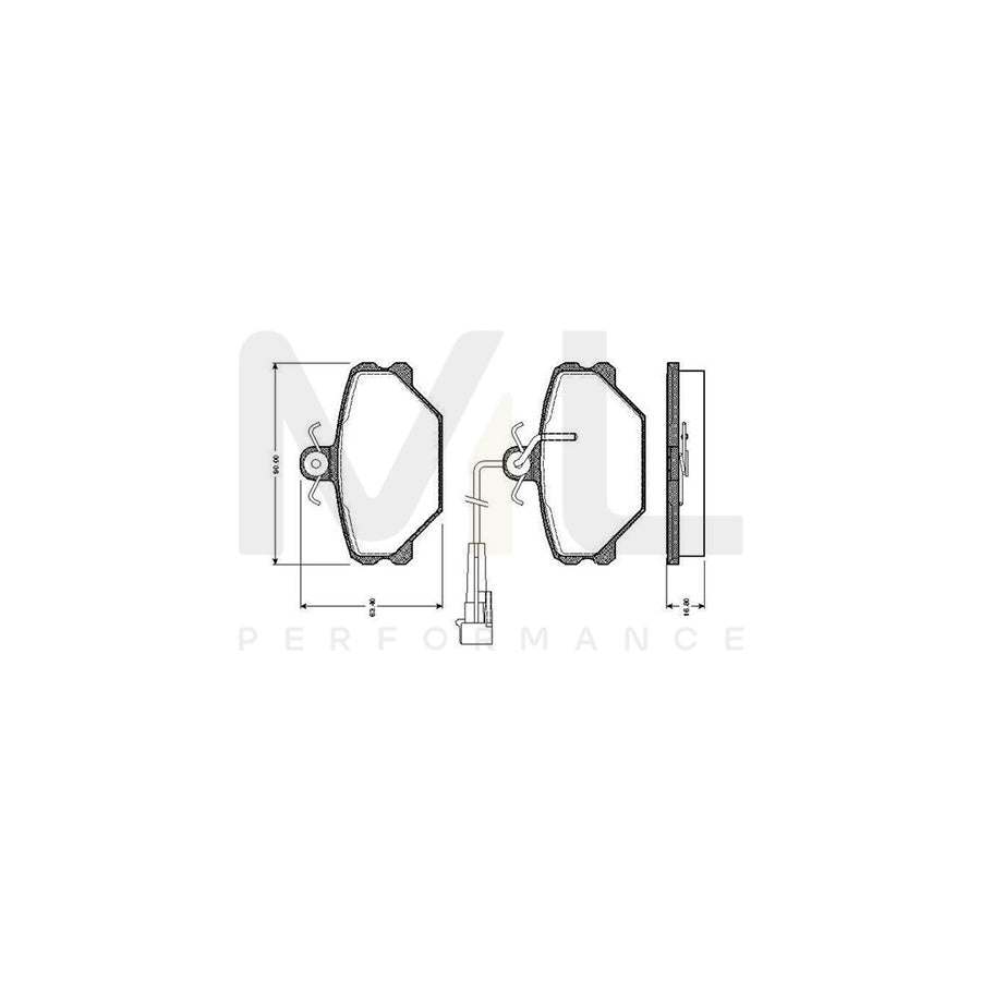 Bosch 0986Tb2142 Brake Pad Set Incl. Wear Warning Contact, With Bolts, With Accessories | ML Performance Car Parts