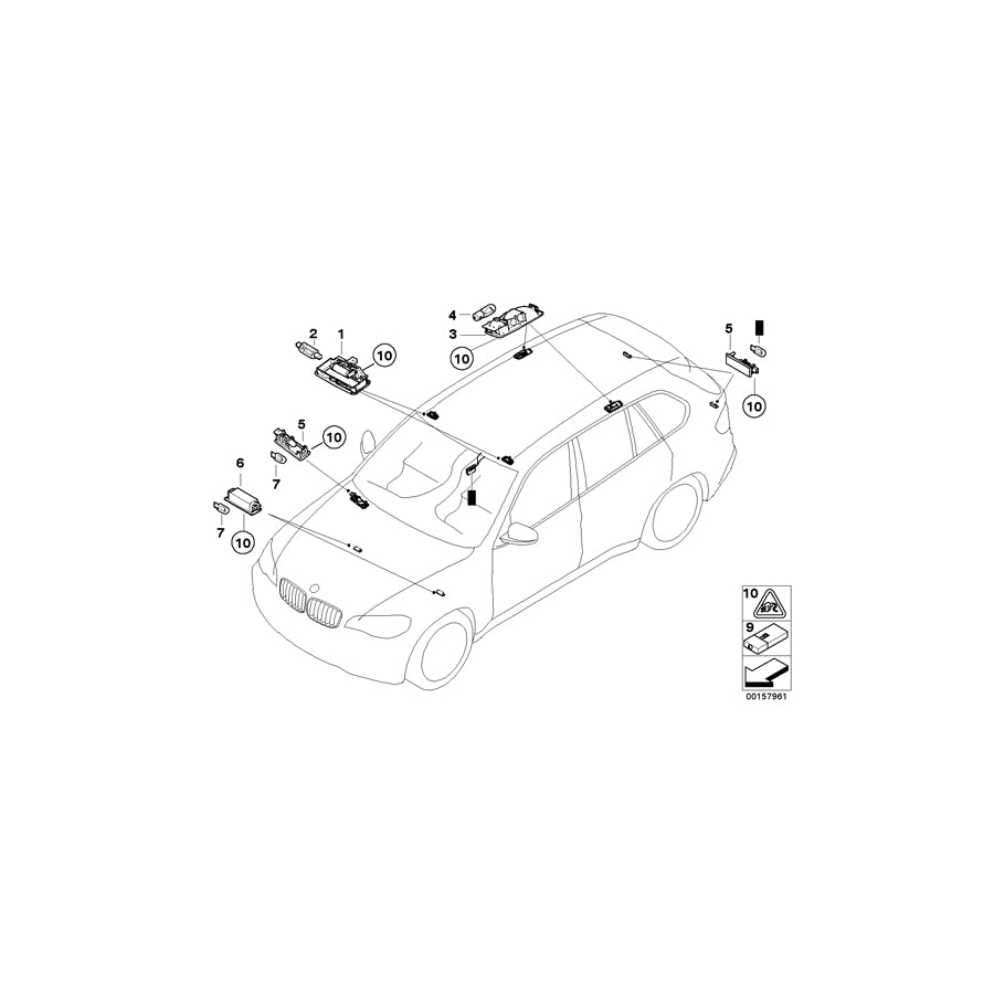 Genuine BMW 63316973626 E70 Interior Light, Rear SAVANNENBEIGE (Inc. X5) | ML Performance US Car Parts