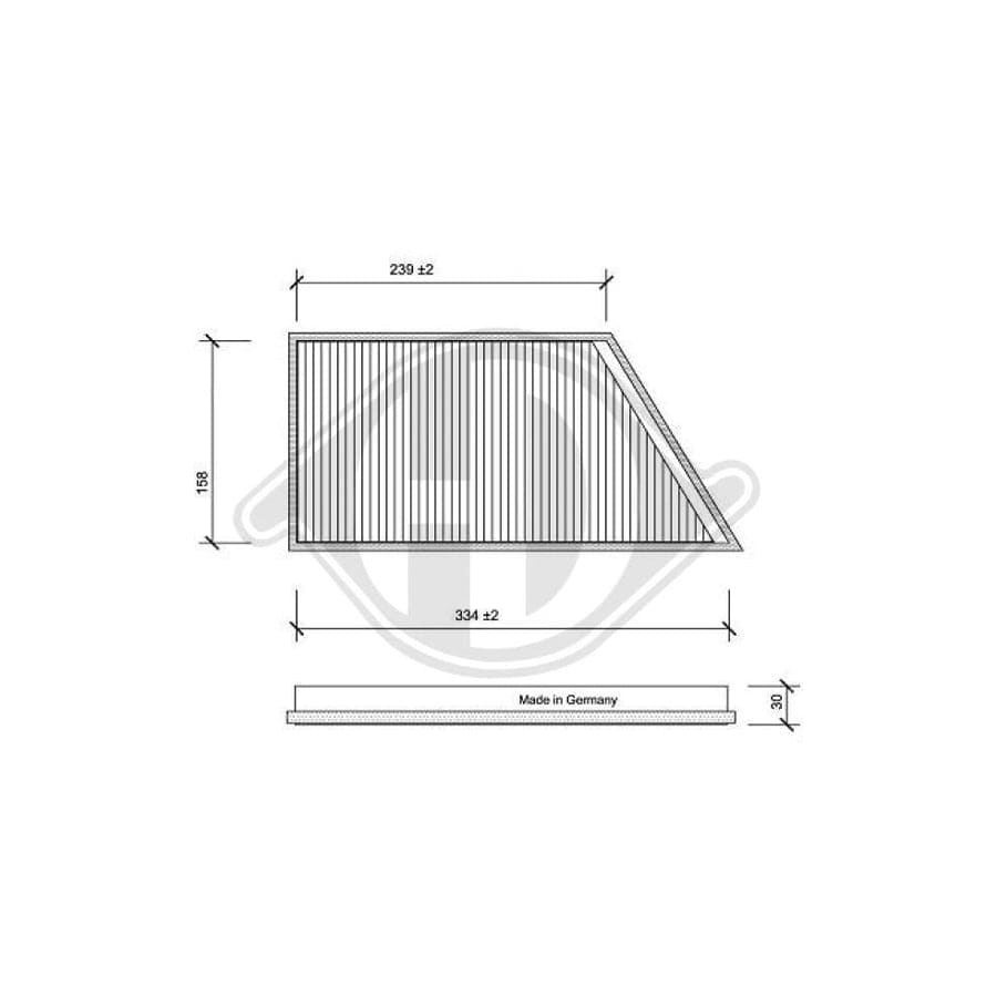 DIEDERICHS DCI1072 Pollen Filter For Peugeot 206