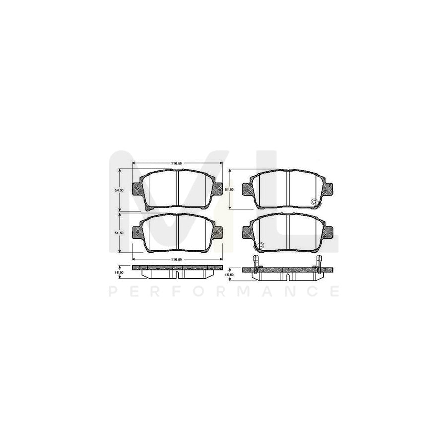 Bosch 0986Tb2438 Brake Pad Set Excl. Wear Warning Contact, With Accessories | ML Performance Car Parts